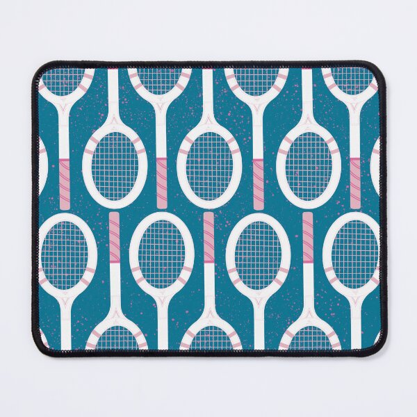 Item preview, Vintage white rackets on blue designed and sold by ArtbyCouture.