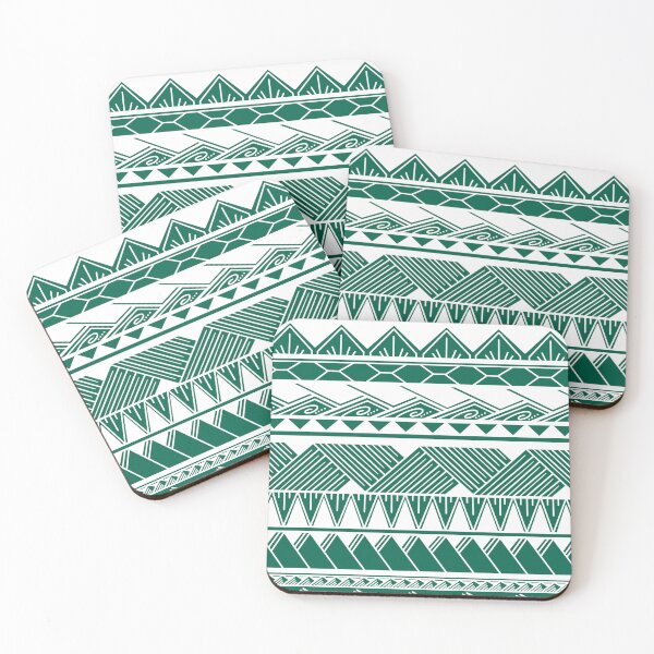 Item preview, White and Green Tribal Pattern designed and sold by Steeb757.