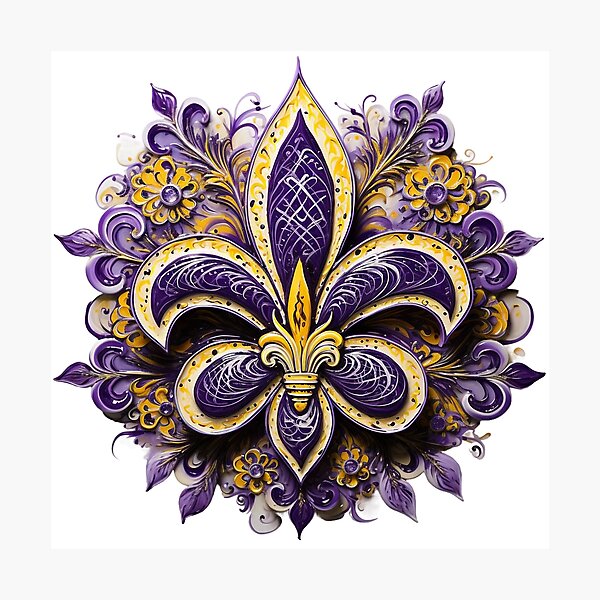 Aperçu de l'œuvre Fleur de lys de Louisiane créée et vendue par GeauxTigs225.