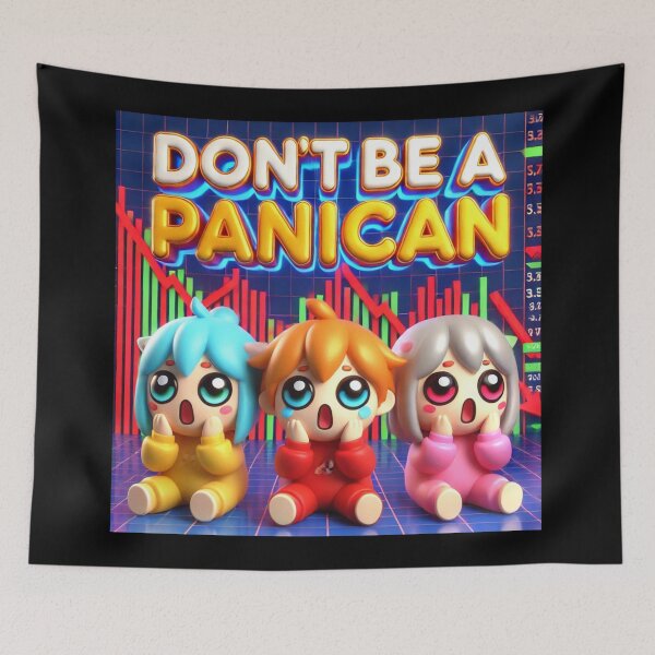 Item preview, "Don't Be a Panican - Chibi Traders Trio" designed and sold by MySheetMusicArt.