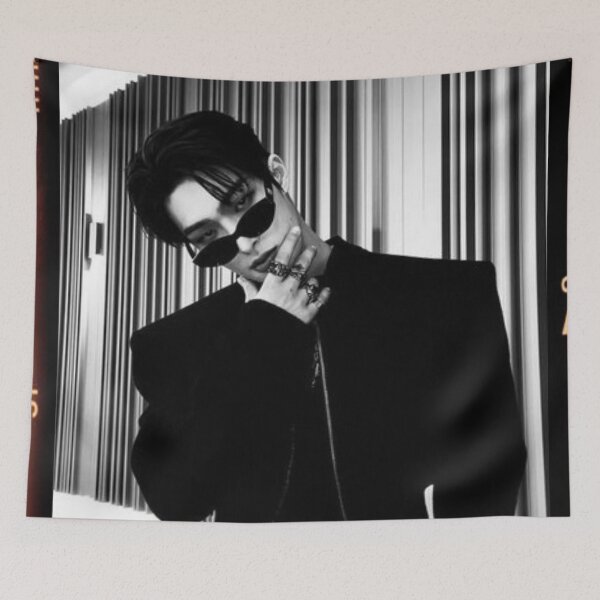 Item preview, KPOP ATEEZ Mingi Hot Film Photo Set Kpop Mingi Black and White designed and sold by StarBunnyDesign.