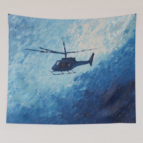 Item preview, Helicopter | Post-impressionist painting style designed and sold by ComicsFactory.