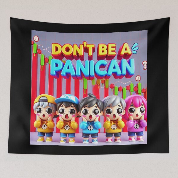 Item preview, "Don't Be a Panican - Colorful Chibi Group" designed and sold by MySheetMusicArt.