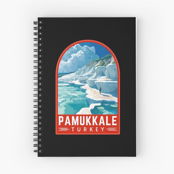 Item preview, Pamukkale in Turkey Retro Travel Art Emblem designed and sold by MaateoDesign.