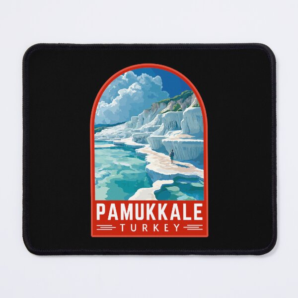 Item preview, Pamukkale in Turkey Retro Travel Art Emblem designed and sold by MaateoDesign.
