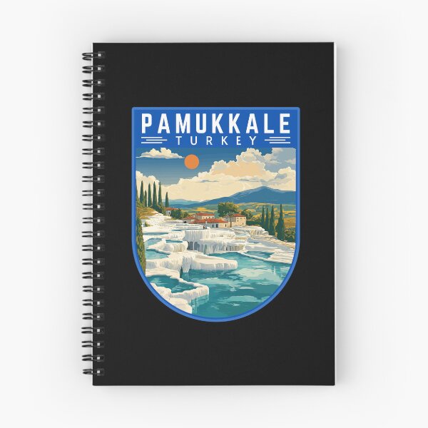 Item preview, Pamukkale in Turkey Vintage Travel Art Badge designed and sold by MaateoDesign.