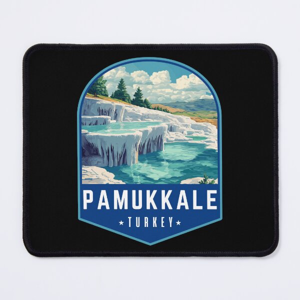 Item preview, Pamukkale in Turkey Retro Art Travel Emblem designed and sold by MaateoDesign.