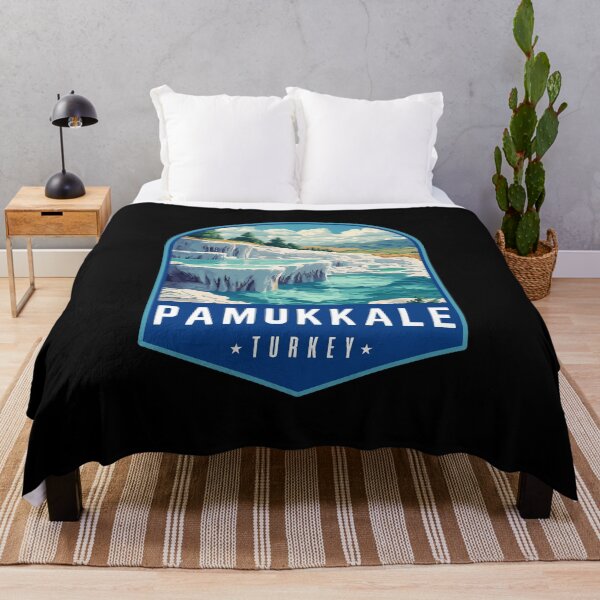 Item preview, Pamukkale in Turkey Retro Art Travel Emblem designed and sold by MaateoDesign.