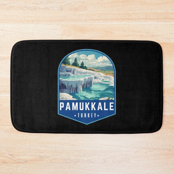 Item preview, Pamukkale in Turkey Retro Art Travel Emblem designed and sold by MaateoDesign.