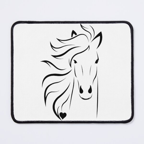 Item preview, Horse Lover - Black horse and heart design designed and sold by ZenNature.