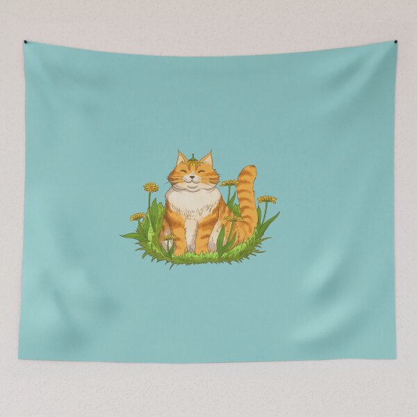 Item preview, Smiling Cat with Dandelions designed and sold by MaidenIRK.
