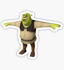 T Pose Gifts Merchandise Redbubble - shrek is life t pose sticker