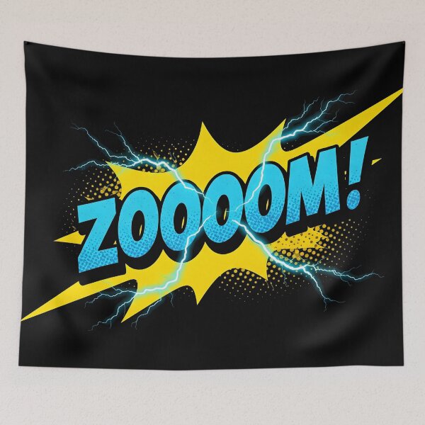 Item preview, Dynamic Cartoon "ZOOOOOM!" with Electric Effect T-Shirt designed and sold by Ink & Quip.