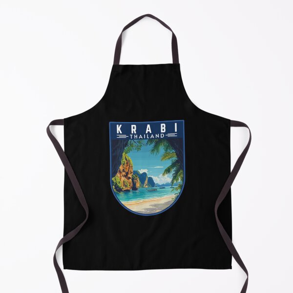 Item preview, Krabi in Thailand Vintage Travel Art Badge designed and sold by MaateoDesign.