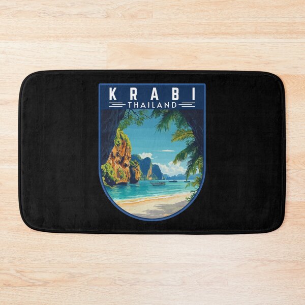 Item preview, Krabi in Thailand Vintage Travel Art Badge designed and sold by MaateoDesign.