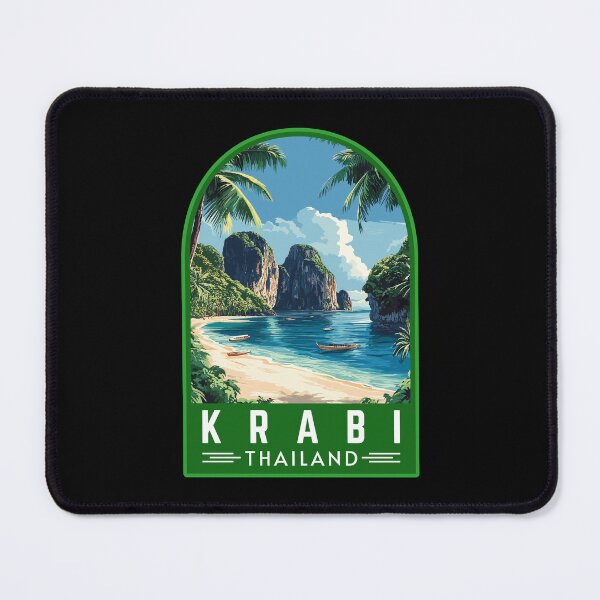 Item preview, Krabi in Thailand Retro Travel Art Emblem designed and sold by MaateoDesign.