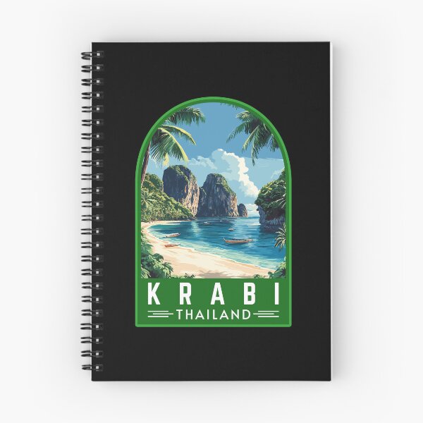 Item preview, Krabi in Thailand Retro Travel Art Emblem designed and sold by MaateoDesign.