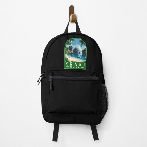 Item preview, Krabi in Thailand Retro Travel Art Emblem designed and sold by MaateoDesign.
