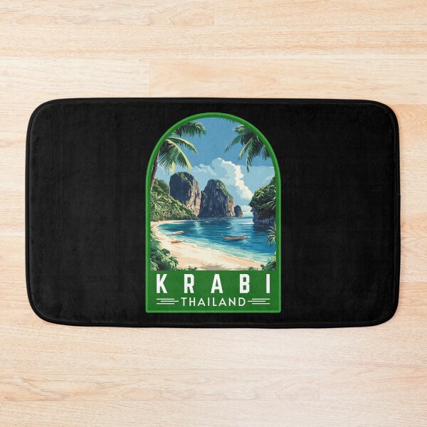 Item preview, Krabi in Thailand Retro Travel Art Emblem designed and sold by MaateoDesign.