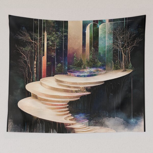 Item preview, Celestial Ascent: The Whispering Stairway to Cosmic Realms designed and sold by bloorose.