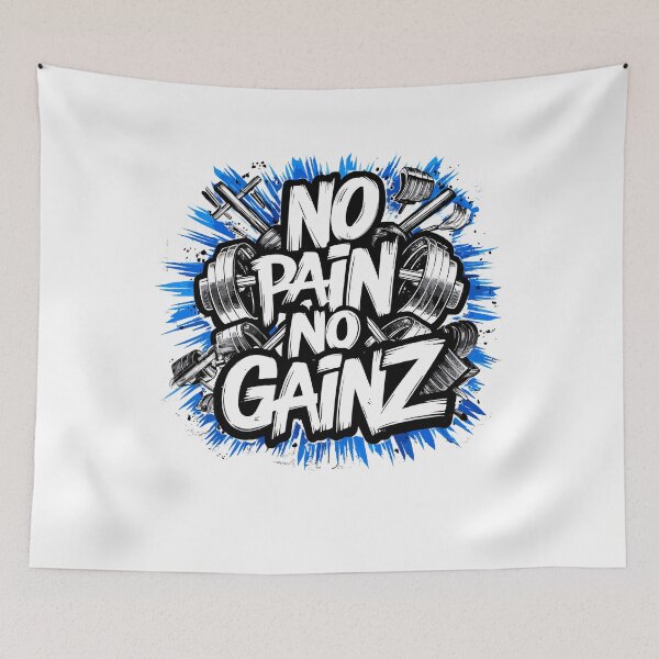 Item preview, No Pain No Gainz Gym Motivation designed and sold by Malutki-pl.