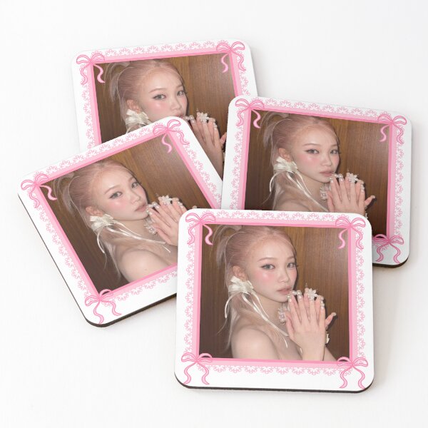 Item preview, Kpop Le Sserafim Chaewon Coquette Pink Bow Border Frame  designed and sold by StarBunnyDesign.