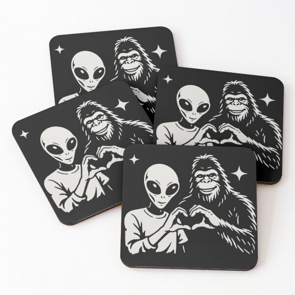 Item preview, Alien & Bigfoot Friendship, Cosmic Love  designed and sold by Slawomir  Holly.