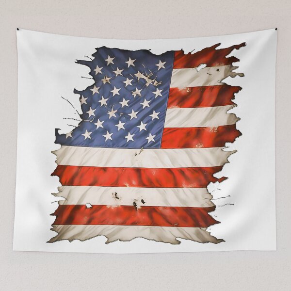 Item preview, Torn US flag designed and sold by BUCHELI-ART..