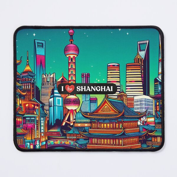 Item preview, Shanghai City Skyline Design – Ideal for Vacation Lovers, Urban Style Fans & Trendy Travel Accessories designed and sold by knalpot-design.