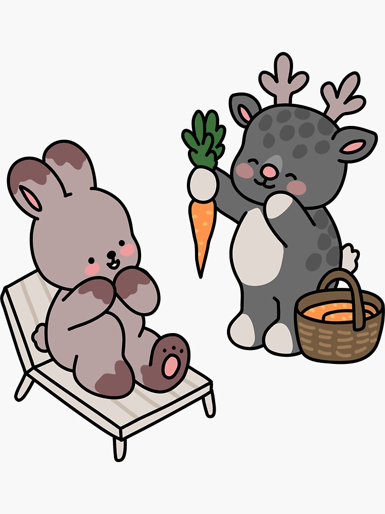 Thumbnail 3 of 3, Sticker, Carrot Picking designed and sold by Henandbeas.