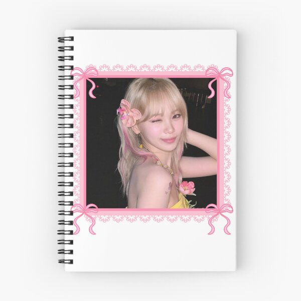 Item preview, Kpop Le Sserafim Chaewon Coquette Pink Bow Border Frame  designed and sold by StarBunnyDesign.