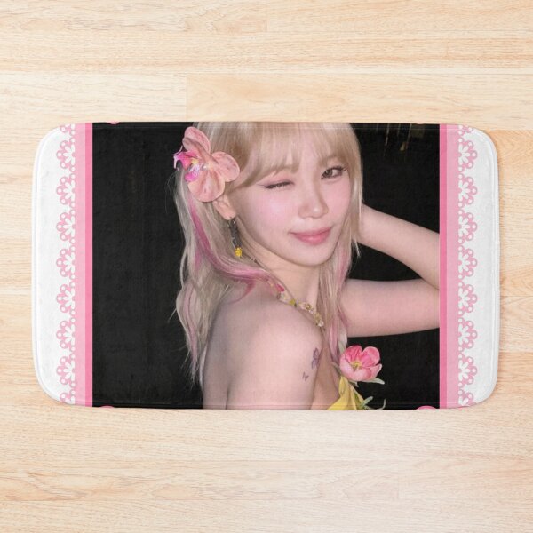 Item preview, Kpop Le Sserafim Chaewon Coquette Pink Bow Border Frame  designed and sold by StarBunnyDesign.