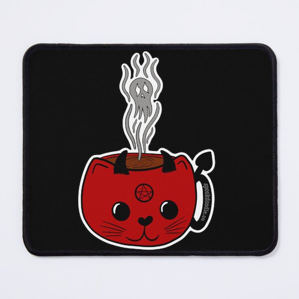 Item preview, Devil Coffee Cat  designed and sold by spookdoodle.co.