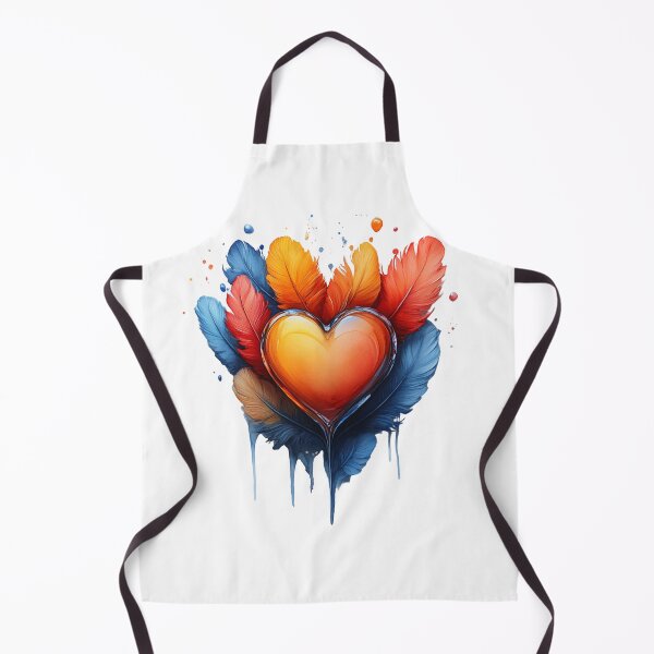 Item preview, Heartbeat of Color: Where Fiery Hearts Dance with Feathered Flames designed and sold by Small Mandarin.