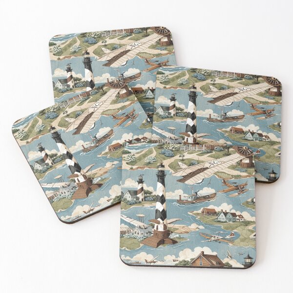 Item preview, Abstract Tar Heel Coastal Pattern designed and sold by Trend-Labs.