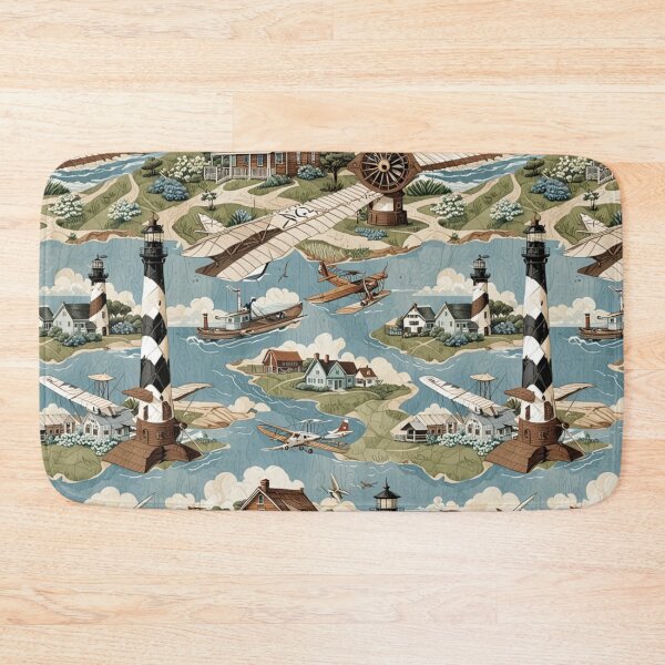 Item preview, Abstract Tar Heel Coastal Pattern designed and sold by Trend-Labs.