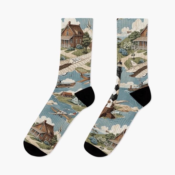 Item preview, Abstract Tar Heel Coastal Pattern designed and sold by Trend-Labs.