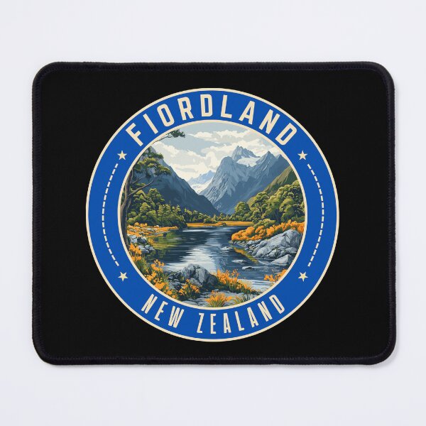 Item preview, Fiordland in Southland, New Zealand Retro Travel Art Emblem designed and sold by MaateoDesign.