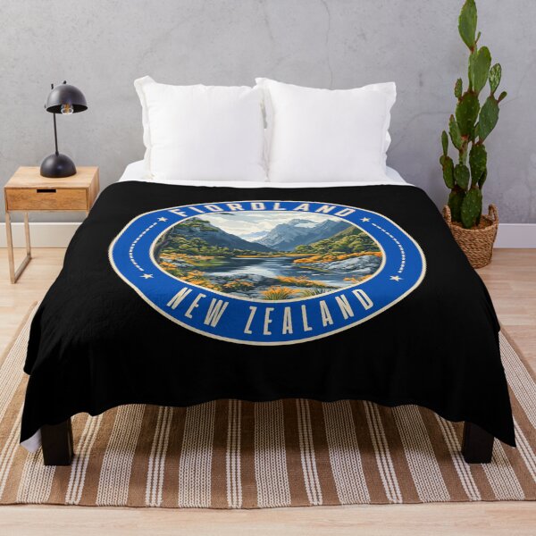 Item preview, Fiordland in Southland, New Zealand Retro Travel Art Emblem designed and sold by MaateoDesign.