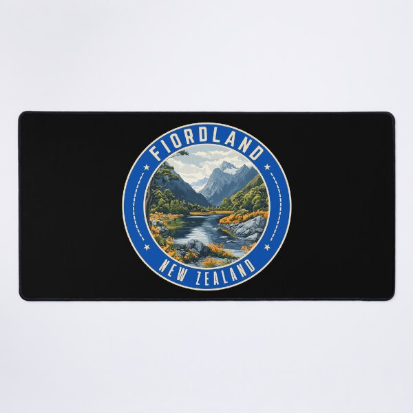 Item preview, Fiordland in Southland, New Zealand Retro Travel Art Emblem designed and sold by MaateoDesign.