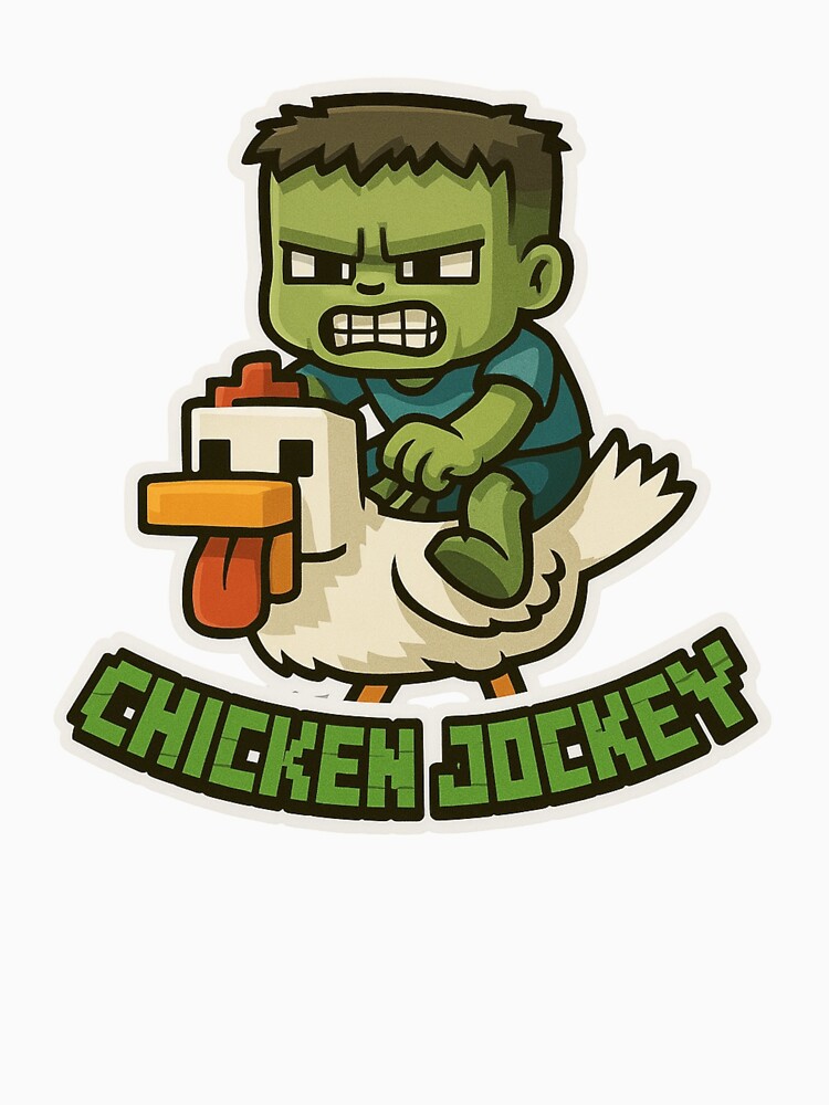 Thumbnail 7 of 7, Classic T-Shirt, MINECRAFT CHICKEN JOCKEY designed and sold by DRW15.
