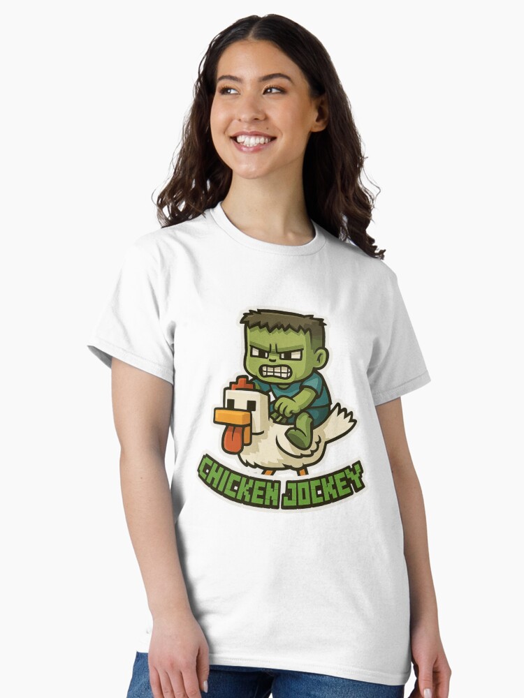 Thumbnail 1 of 7, Classic T-Shirt, MINECRAFT CHICKEN JOCKEY designed and sold by DRW15.