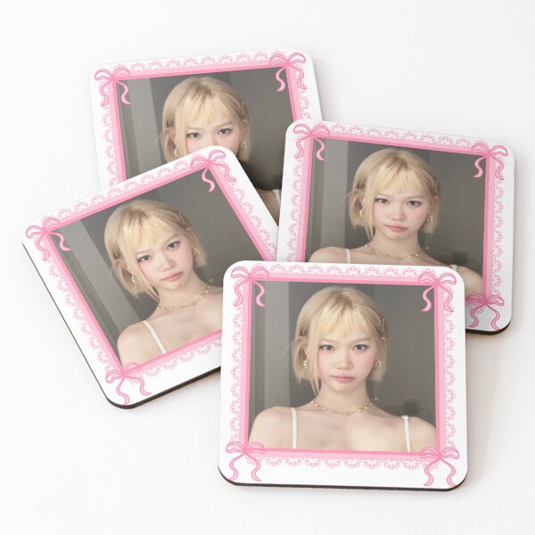 Item preview, Kpop Le Sserafim Chaewon Coquette Pink Bow Border Frame  designed and sold by StarBunnyDesign.