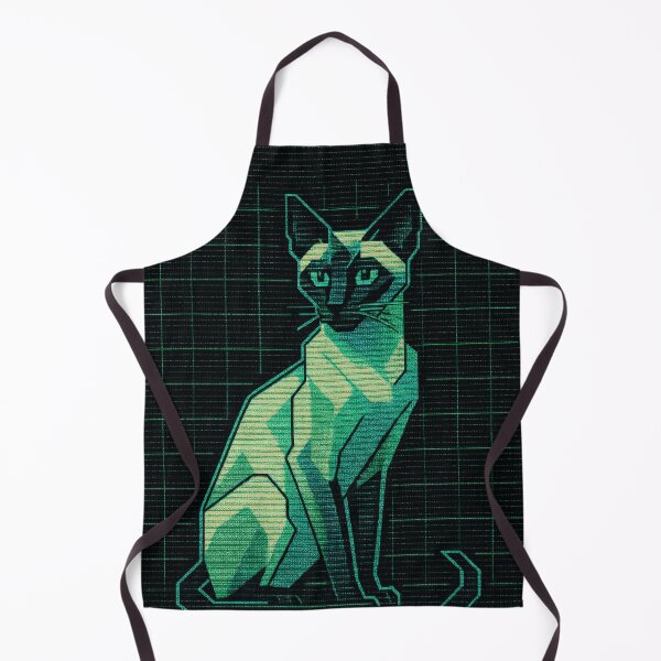 Item preview, Siamese Cat in Retro Computer Art Style designed and sold by LesChatsArt.