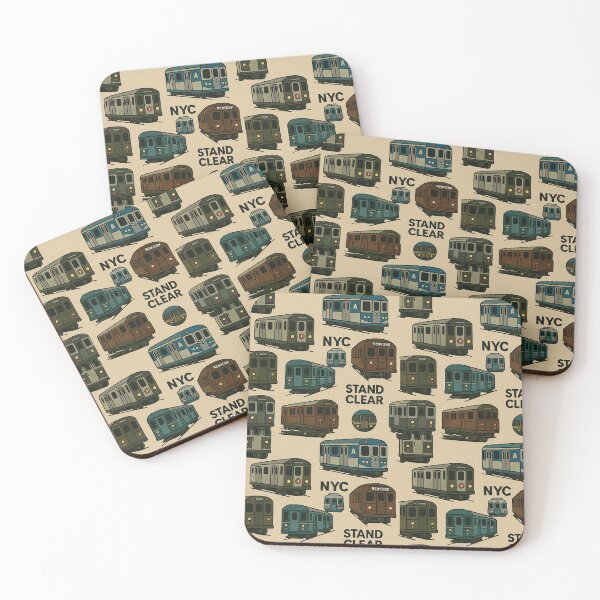 Item preview, Vintage NYC Subway Train Seamless Pattern – Retro Transit Design designed and sold by MayaDelaye.