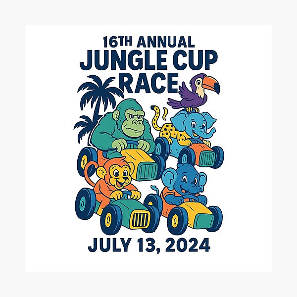 Aperçu de l'œuvre Jungle Race - Illustration créée et vendue par Vlek.