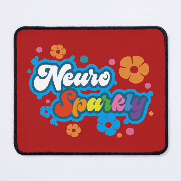 Item preview, Neuro Sparkly Flower Rainbow Typography designed and sold by Plant On Demand.