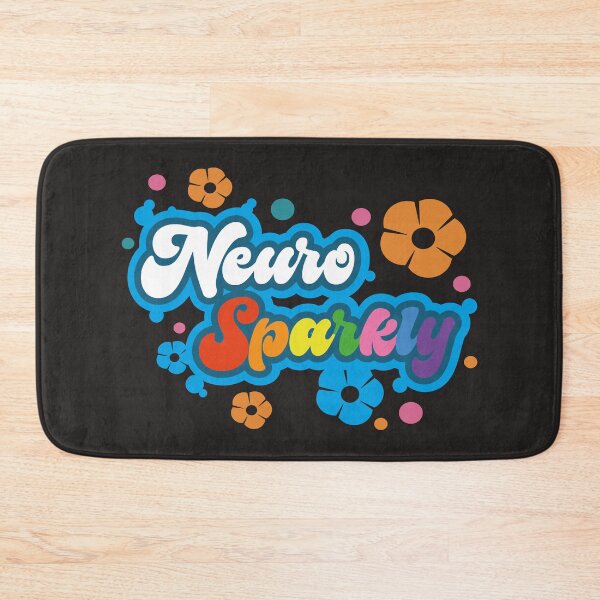 Item preview, Neuro Sparkly Flower Rainbow Typography designed and sold by Plant On Demand.