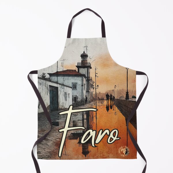 Item preview, Faro Portugal Seaside Art Print – Historic Algarve Poster designed and sold by TuncGK.