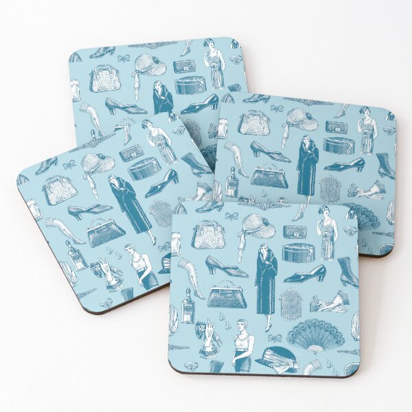 Item preview, blue art deco 1920s flapper glamour feminine  designed and sold by Gossip Rag.